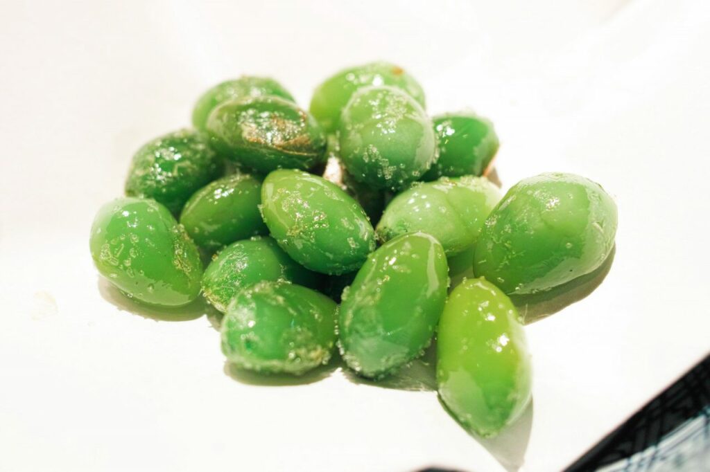 Semillas verdes del Ginkgo